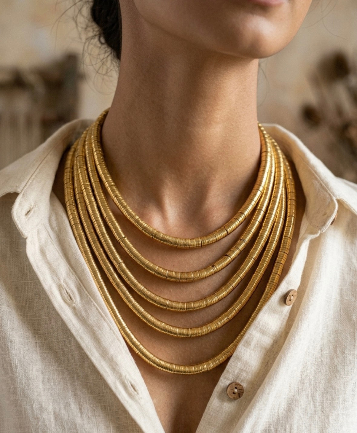 Golden Color Necklace Set