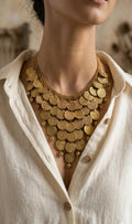 Golden Coin Style Western Necklace Set