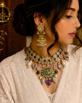 Sabya style semi precious stone Necklace Set