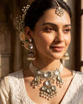 Sheesha Kundan and pearls choker set