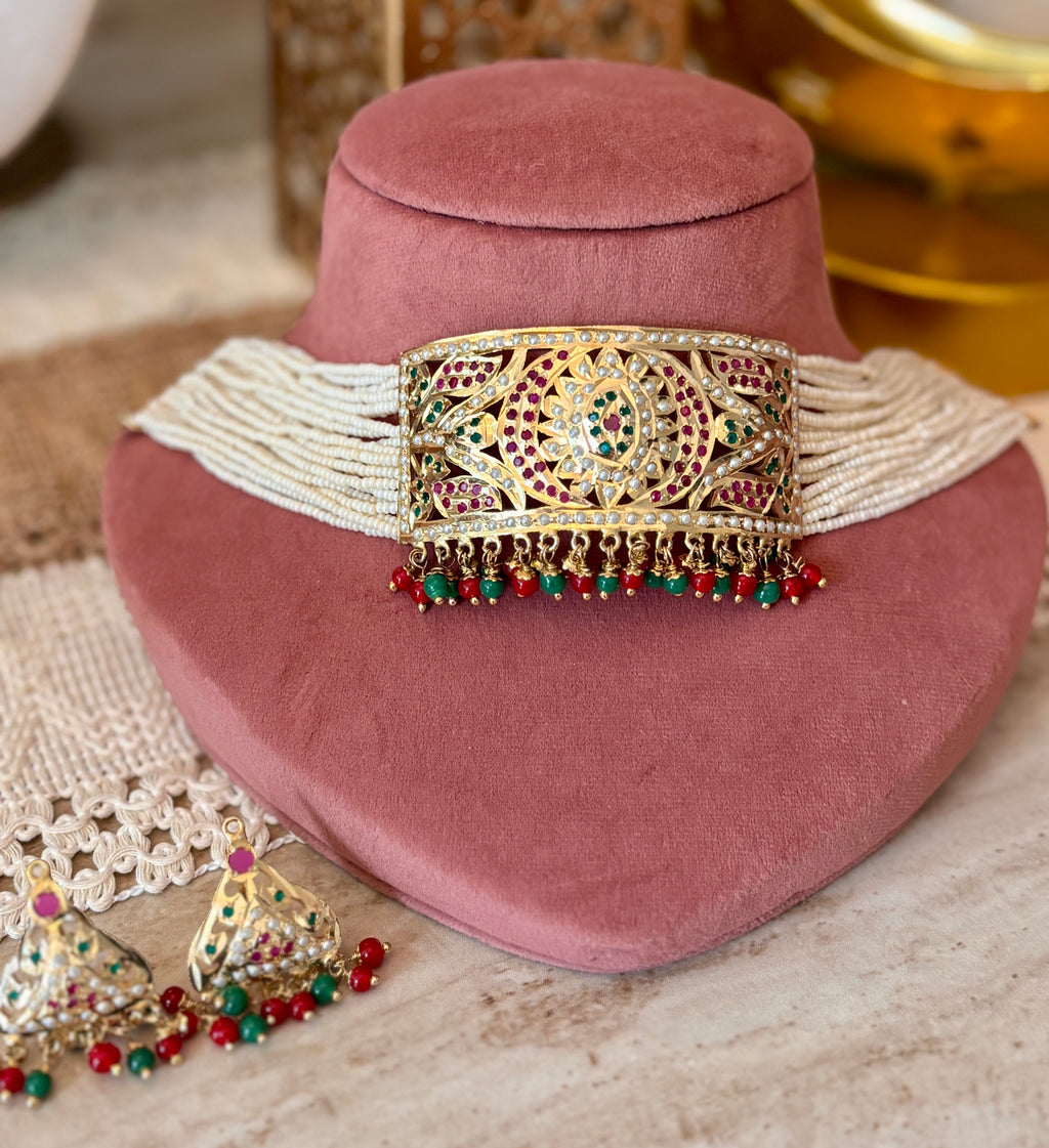 Multi jadau choker set
