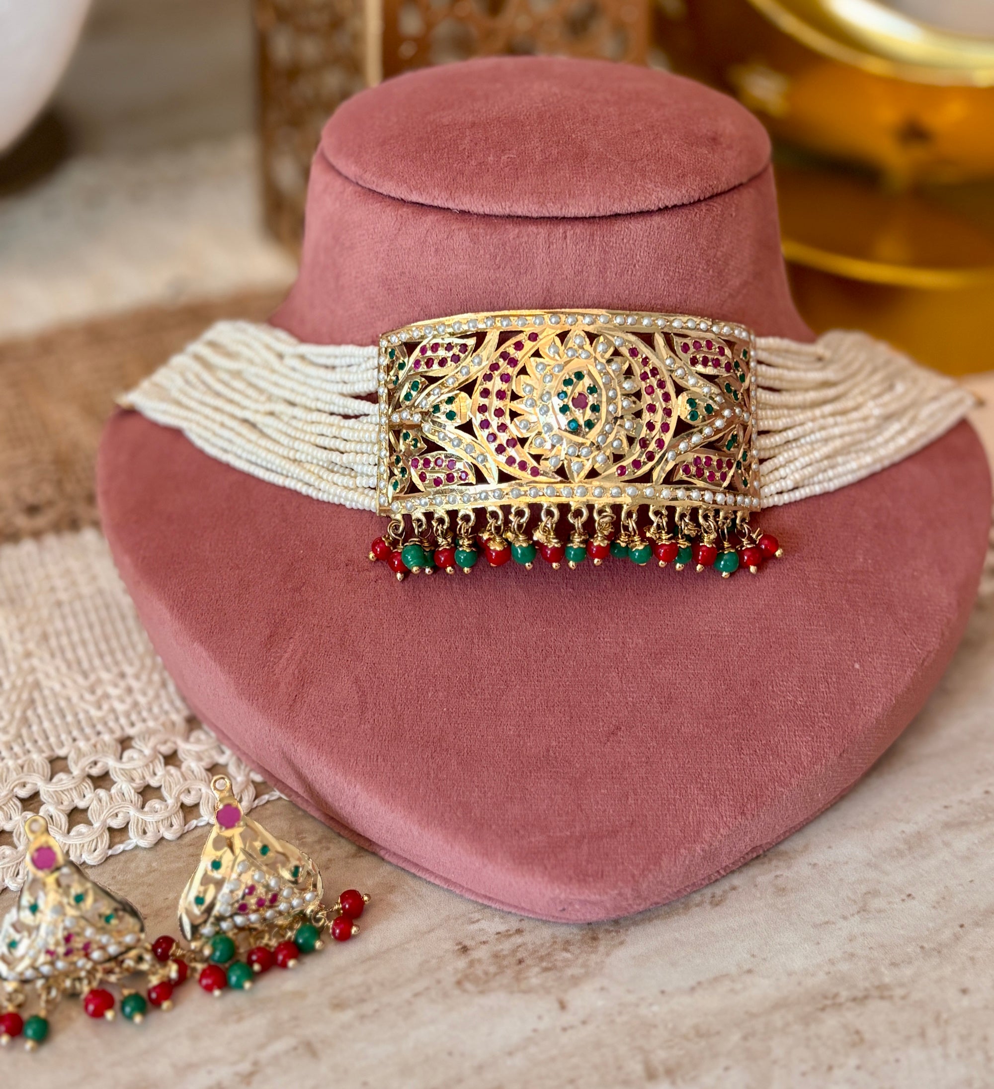 Multi jadau choker set