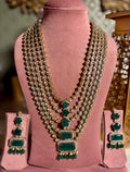 Multi layer moissanite long maala set