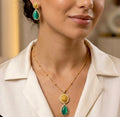 Sabya green pendant set